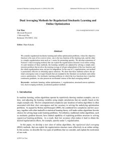 Dual Averaging Methods for Regularized Stochastic Learning and