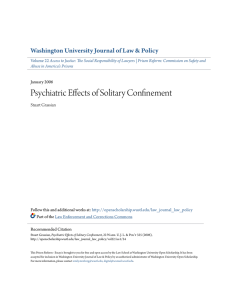 Psychiatric Effects of Solitary Confinement