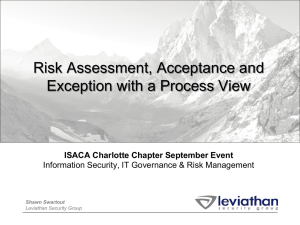 Risk-Assessment Acceptance Exception