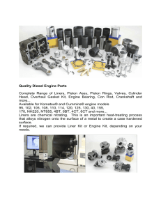 Quality Diesel Engine Parts Complete Range of Liners, Piston Assy