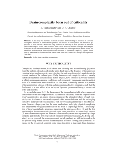 Brain complexity born out of criticality