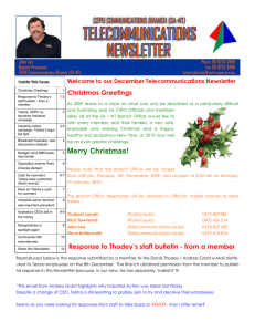 December telecommunications newsletter 09