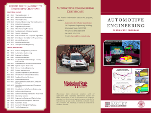 Automotive Engineering - Mississippi State University | Mechanical