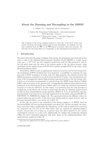 About the Running and Decoupling in the MSSM