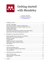 Getting started with Mendeley