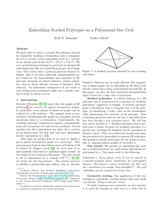 Embedding Stacked Polytopes on a Polynomial