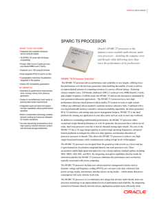 SPARC T5 Processor Data Sheet