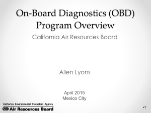 On-Board Diagnostics What is OBD?