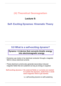 (iii) Theoretical Geomagnetism Lecture 9: Self