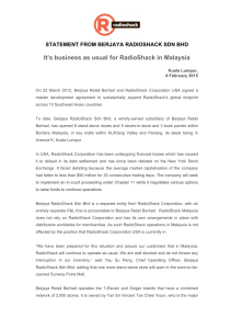 It`s business as usual for RadioShack in Malaysia