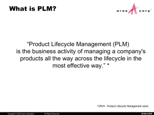 PLM Value Presentation - Product Life Cycle Management Information