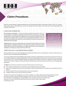 Claims Procedures - IMG Producer Area