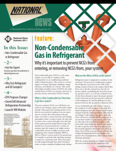 Non-Condensable Gas in Refrigerant