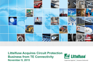 Littelfuse Acquires Circuit Protection Business from TE Connectivity