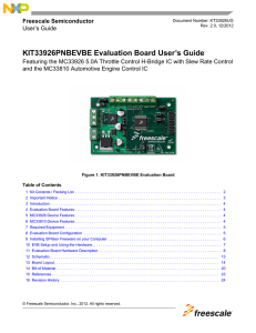 KIT33926PNBEVBE Evaluation Board - User`s Guide