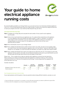 Your guide to home electrical appliance running