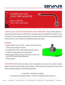 SUPER FLUX LED LIGHT PIPE ADAPTER