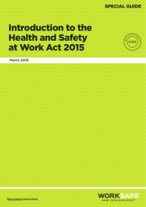 Introduction to the Health and Safety at Work Act 2015