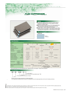 FLEX - SUPPRESSOR Specifications *1