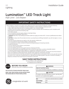 Installation Guide — Juno HL Series Lumination Track