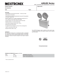 Exitronix LEDRX-2-GR Spec Sheet
