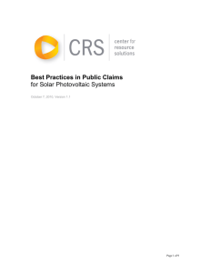Best Practices in Public Claims for Solar Photovoltaic - Green-e!
