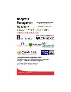 Nonprofit Management Academy - Iowa State University Extension