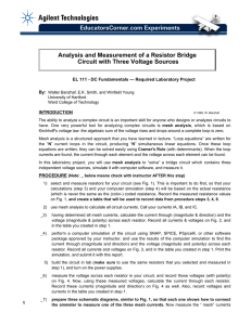 Analysis and Measurement of a Resistor Bridge