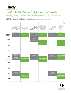 Low Profile 2x2, 2x4 and 1x4 Architectural Baskets