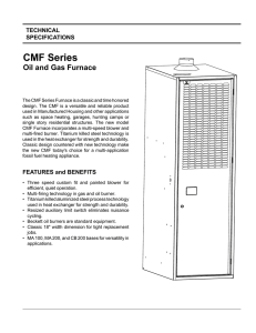 CMF Series Oil and Gas Downflow Furnaces