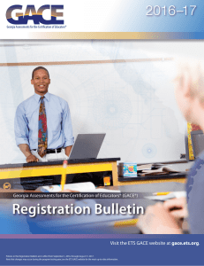 GACE® Registration Bulletin