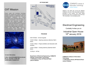 Brochure for Industrial Open House 2016 - CIIT Lahore