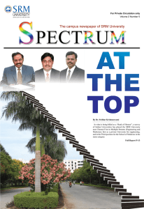 The campus newspaper of SRM University