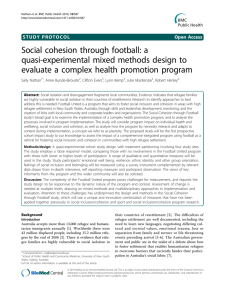 Social cohesion through football: a quasi