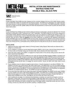 installation and maintenance instructions for double - Metal