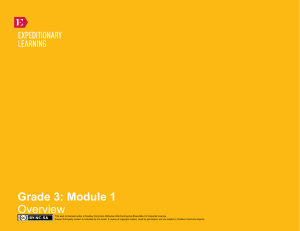 Grade 3: Module 1 Overview