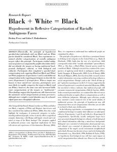 Black + White = Black - Department of Psychology