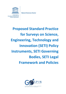 Proposed standard practice for surveys on Science, Engineering