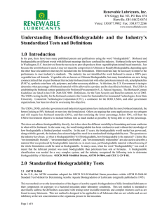 Understanding Biobased/Biodegradable and the Industry`s