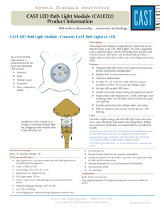 CAST LED Path Light Module (CALED2) Product Information