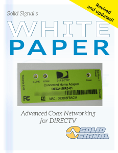 Advanced Coax Networking for DIRECTV