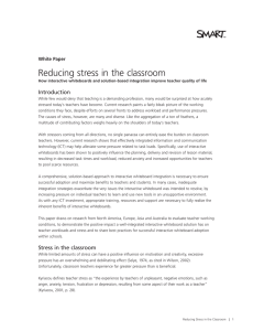 Reducing stress in the classroom