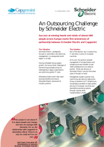 An Outsourcing Challenge by Schneider Electric