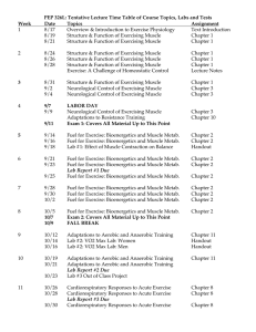 PEP 326L: Tentative Lecture Time Table of Course Topics, Labs and