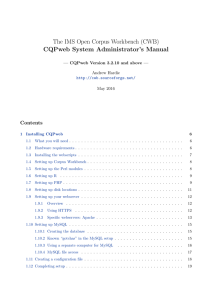 The IMS Open Corpus Workbench (CWB) CQPweb System