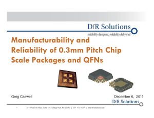 Manufacturability and Reliability of 0.3mm Pitch Chip Scale