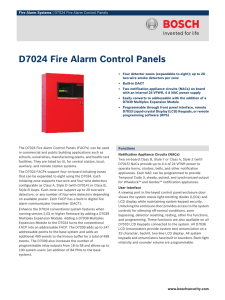 D7024 Fire Alarm Control Panels