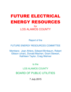 Future Electrical Energy Resources