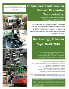 International Conference on Demand Responsive Transportation