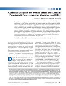 Currency Design in the United States and Abroad